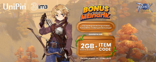 Top Up ROO Pakai Pulsa Tri & IM3 Banyak Bonus MEInarik!